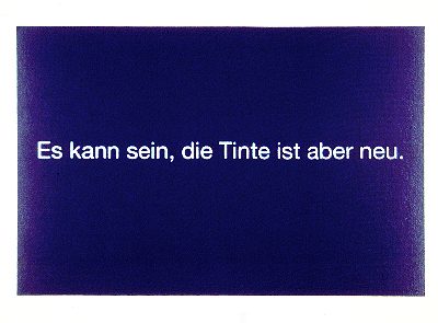 Es kann sein, die Tinte ist aber neu